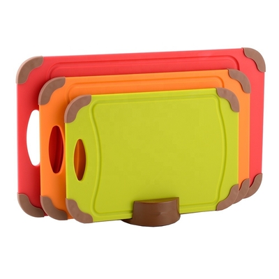 Tabla de corte de plástico de indice personalizado Magic Cook Tabla de corte de plástico de 3 piezas Color