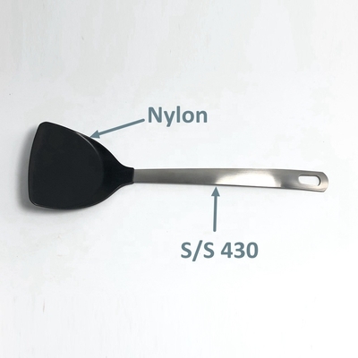 utensilios de cocina de nylon 7PCS no adhesivo con mango de acero inoxidable