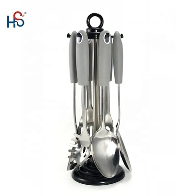 Conjunto de utensilios de cocina de color de 6 piezas para herramientas de cocina clásicas en utensilios de cocina de carrusel