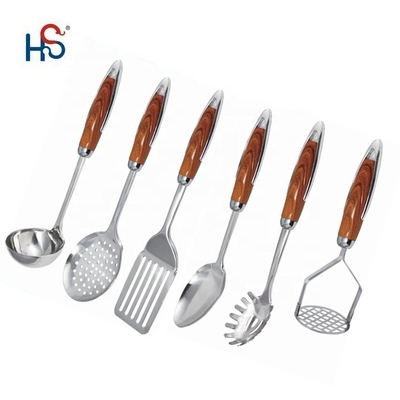 Conjunto de utensilios de cocina de acero inoxidable ecológicos para aparatos de cocina profesionales