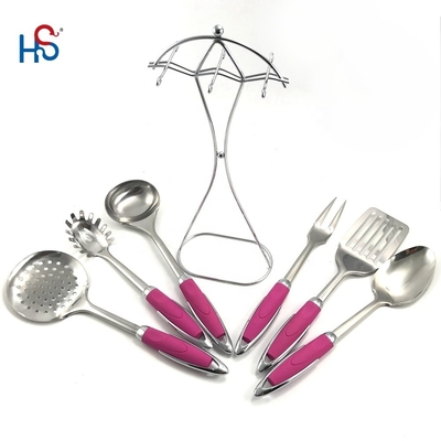 Conjunto de utensilios de cocina de acero inoxidable ecológicos para aparatos de cocina profesionales
