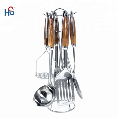 Conjunto de utensilios de cocina de acero inoxidable ecológicos para aparatos de cocina profesionales