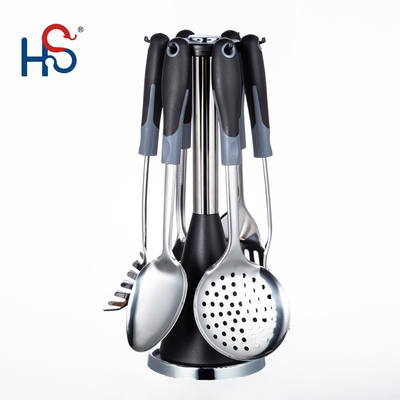 Conjunto de utensilios de cocina de acero inoxidable personalizados con Turner y cuchara de cuchara