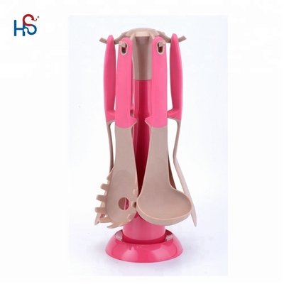 Baby Holiday Pink utensilios de cocina conjunto Herramientas de cocina TPR PP mango utensilios de cocina únicos