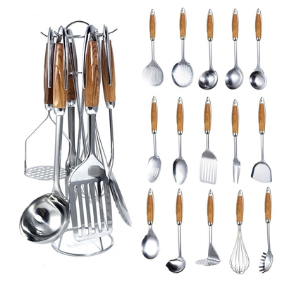 Conjunto de utensilios de cocina de acero inoxidable para herramientas y accesorios de cocina certificado ISO9001