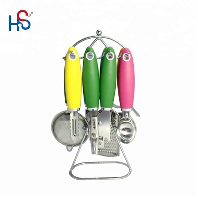 Conjunto de dispositivos de cocina de acero inoxidable para herramientas de cocina sostenibles y mango TPR