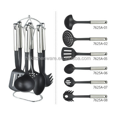 Conjunto de herramientas de cocina de nylon moderno para utensilios de cocina en productos domésticos