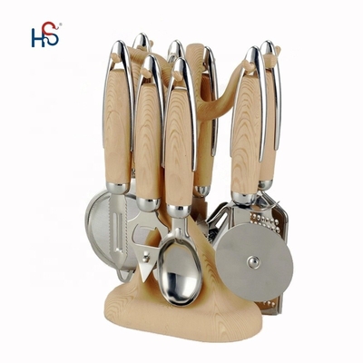Acero inoxidable 430 manija ABS Diseño clásico para aparatos de cocina fríos y conjuntos de utensilios de cocina