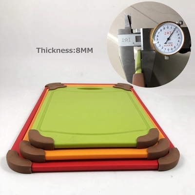 Tabla de corte de plástico de 8 mm de espesor para la cocina Cortador de verduras Cortador de herramientas domésticas