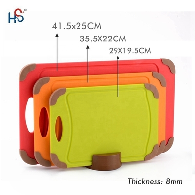 Tabla de corte de plástico de 8 mm de espesor para la cocina Cortador de verduras Cortador de herramientas domésticas