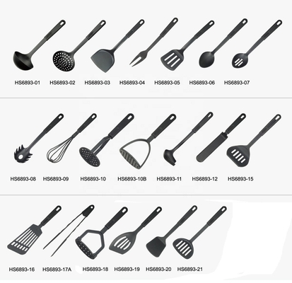 Colourful Nylon Kitchen Tool Set para utensilios de cocina Resistente al calor hasta 210C hecho