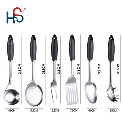 Utiliarios de manija de acero inoxidable para cocina doméstica y comercial en cualquier color