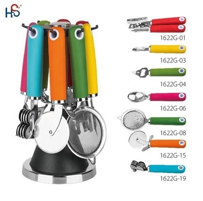 Transforme su experiencia de cocina con nuestro conjunto de herramientas de cocina TPR estilo de acero inoxidable