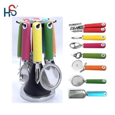 Transforme su experiencia de cocina con nuestro conjunto de herramientas de cocina TPR estilo de acero inoxidable