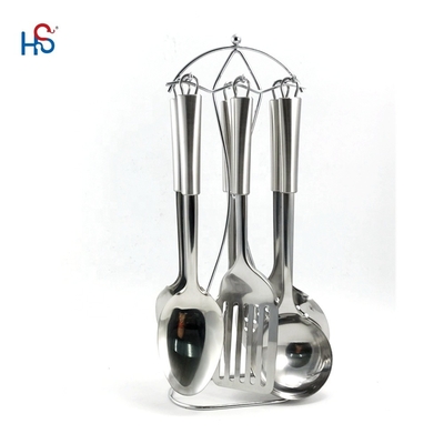 Conjunto de utensilios de cocina de acero inoxidable de 7 piezas sostenibles para especificaciones ODM u OEM