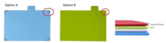 Logotipo personalizado Acceptable tablero de corte de plástico de mármol conjunto de 4 piezas de tablero libre de BPA PP