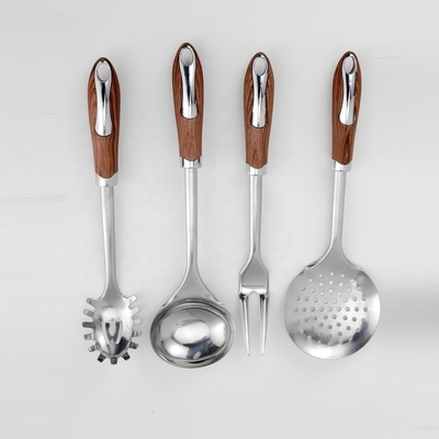 Set de cocina de acero inoxidable con cuchara Turner con ranura para utensilios de cocina