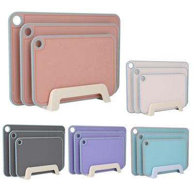 Conjunto multipropósito de tablas de corte de 3 piezas con ranuras sin BPA