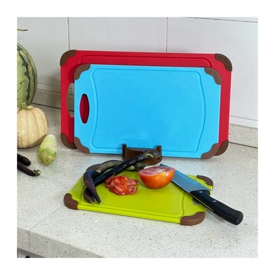 Tabla de corte de plástico de indice personalizado Magic Cook Tabla de corte de plástico de 3 piezas Color