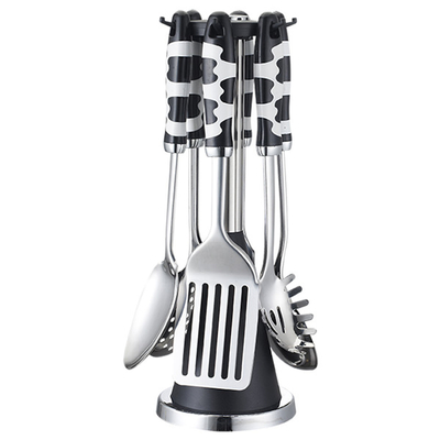 Los utensilios de cocina de acero inoxidable de 7 piezas son ideales para cocinar de manera sostenible y elegante