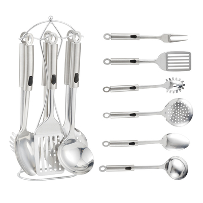 Muestra de Accesorios de cocina de acero inoxidable Herramientas de juego Impresión de seda o logotipo grabado