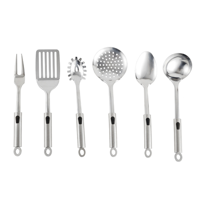 Muestra de Accesorios de cocina de acero inoxidable Herramientas de juego Impresión de seda o logotipo grabado