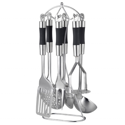 Conjuntos de utensilios de acero inoxidable para la sopa de cocina cuchara Skimmer Turner espátula cuchara de arroz