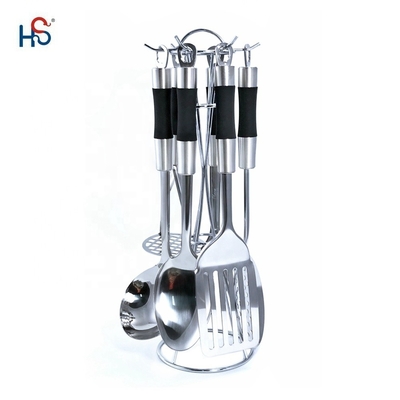 Conjuntos de utensilios de acero inoxidable para la sopa de cocina cuchara Skimmer Turner espátula cuchara de arroz