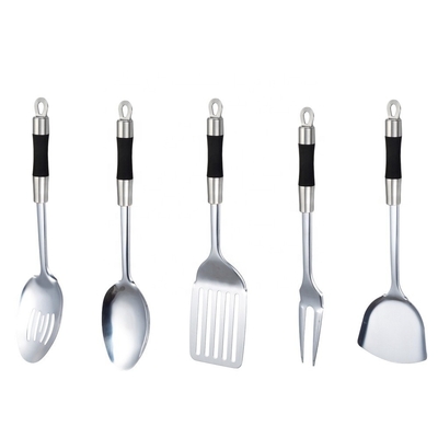 Conjuntos de utensilios de acero inoxidable para la sopa de cocina cuchara Skimmer Turner espátula cuchara de arroz