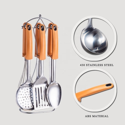 Acceptable OEM/ODM Kitchenware de acero inoxidable Conjunto de utensilios de cocina con pinchazos y utensilios