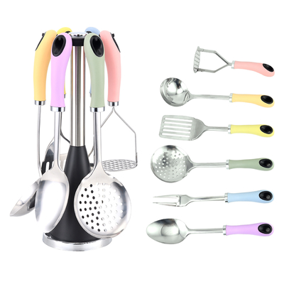 Herramientas de cocina en el hogar nórdico con color de macarrón y accesorios de cocina de material TPR