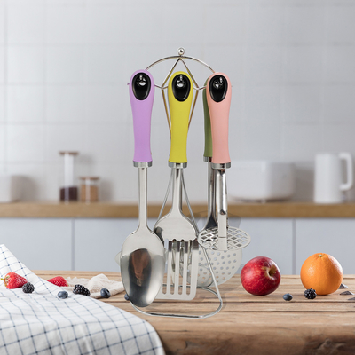 Herramientas de cocina en el hogar nórdico con color de macarrón y accesorios de cocina de material TPR
