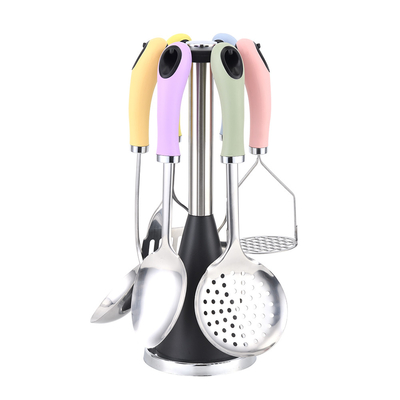 Herramientas de cocina en el hogar nórdico con color de macarrón y accesorios de cocina de material TPR