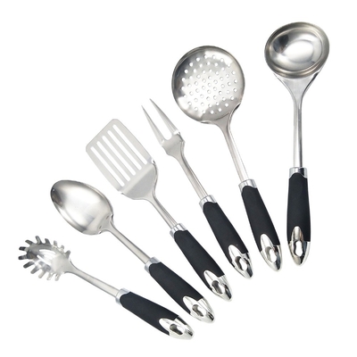 Conjunto de utensilios de acero inoxidable de ABS sostenible para accesorios de cocina en la cocina