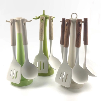 2pcs Conjunto de giradores / cuchara de sopa utensilios de cocina herramientas de nylon resistentes al calor para cocinar