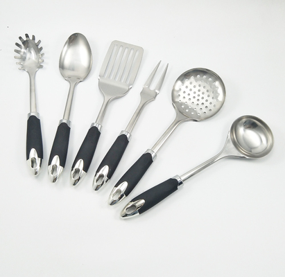 Conjunto de utensilios de acero inoxidable de ABS sostenible para accesorios de cocina en la cocina