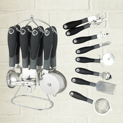 Conjunto de 8 piezas de herramientas de cocina de acero inoxidable utensilios multifuncionales para cocinar