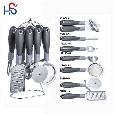 Conjunto de 8 piezas de herramientas de cocina de acero inoxidable utensilios multifuncionales para cocinar