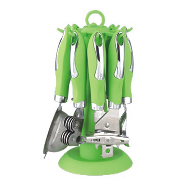 ABS sostenible manija de acero inoxidable 430 utensilios de cocina para necesidades de cocina duraderas