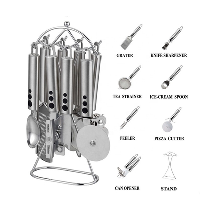 Material de mano utensilios de cocina de acero inoxidable aparatos para cocina doméstica cómoda