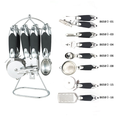 Accesorios de cocina ecológicos de plástico duradero de 7 piezas para cocinar funcionalmente