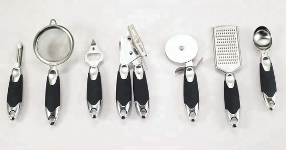 Accesorios de cocina ecológicos de plástico duradero de 7 piezas para cocinar funcionalmente