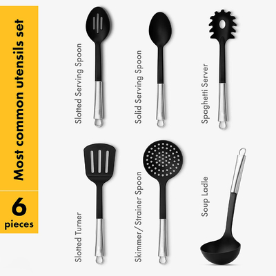 Accesorios para la cocina y el hogar Conjunto de utensilios de acero inoxidable para cocinar polivalente