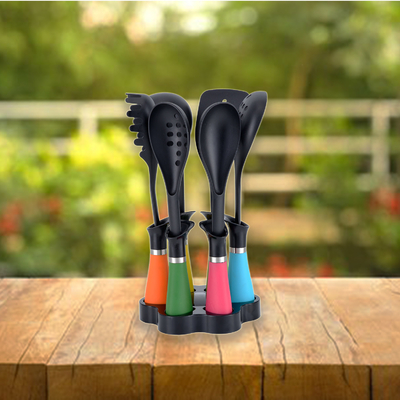 Herramientas de cocina no adhesivas Set de utensilios de nylon de 7 piezas para una experiencia de cocina sin esfuerzo