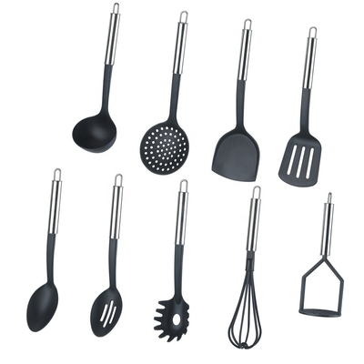 Sostenible 9 PCS Set de herramientas de cocina de nylon para cocinar Resistente al calor hasta 210 grados
