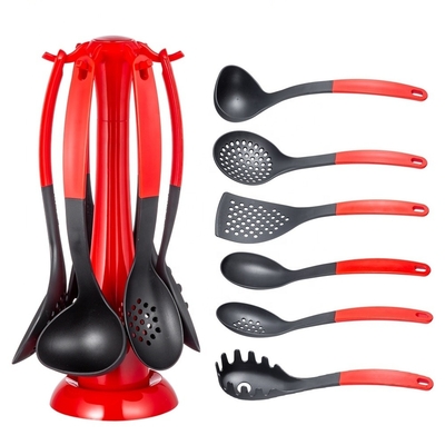 Impresión de logotipo de seda utensilios de cocina conjunto de utensilios de cocina no adhesivo para necesidades de cocina versátiles