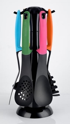 Grado de alimentos Nivel de herramientas de la cocina de nylon Conjunto de utensilios para cocinar no adhesivo Gadgets Ware