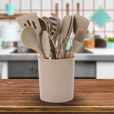 Suministros de cocina utensilios de silicona conjunto de 12 piezas resistente al calor hasta 240C cualquier color