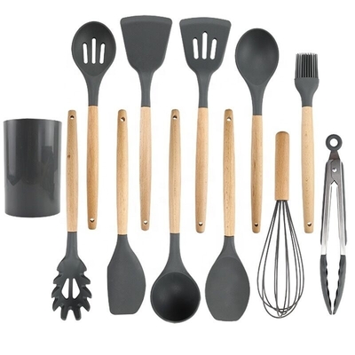 Experimenta la mejor cocina con un conjunto de utensilios de silicona y un mango de madera