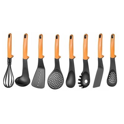 Accesorios de cocina con soporte giratorio y mango de nylon ABS utensilios de cocina no adhesivos